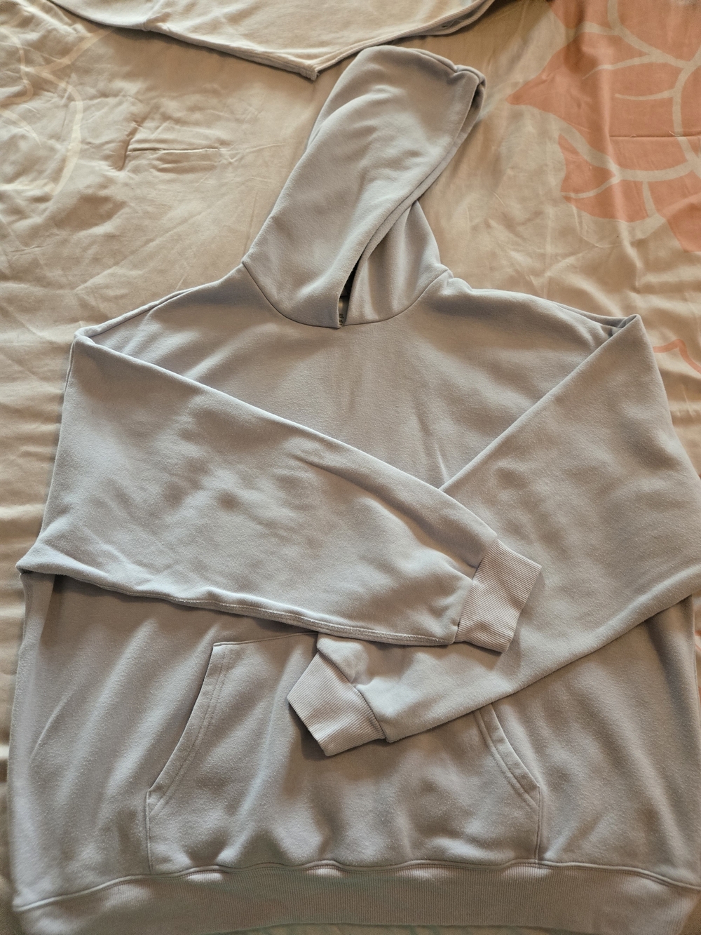 SKIMS Women's Baby Blue Hooded Pullover Sweatshirt Xl